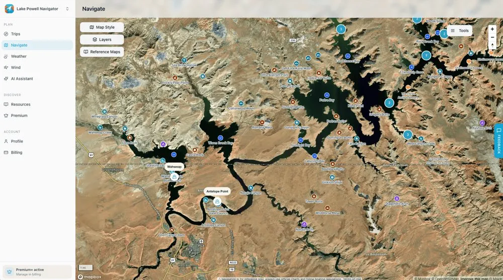 Does your GPS work on Lake Powell without cell service?